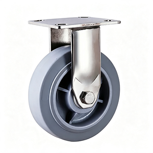 Stainless Steel Iron Nylon Rubber Polypropylene 125mm Polyurethane Swivel Caster Wheel Top Lock Brake 250kg Capacity Commercial - Product Image 5