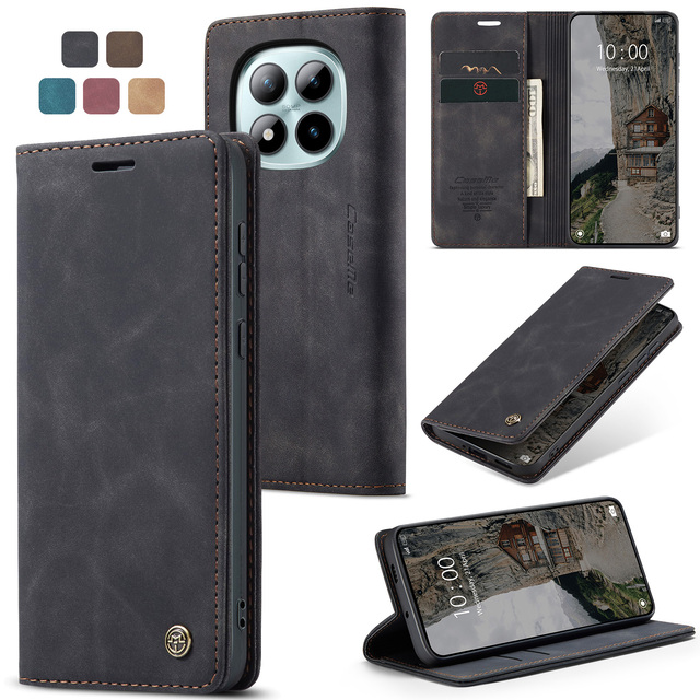 Book Flip PU Leather Wallet Phone Case Fold Card Slot Bag Wallet for Redmi Note 15 Pro Plus Note 14 4G 5G Note 13 12 10 Pro Max