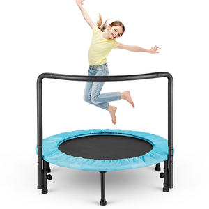 Trampolín plegable de 36 pulgadas con mango ajustable para niños, <span class=keywords><strong>cama</strong></span> elástica para saltar con cubierta, minitrampolín - Product Image 1