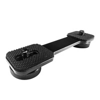 Support de base de chaussure chaude à trois têtes personnalisé avec adaptateur à vis 1/4 "pour caméra d'action lumière LED moniteur de photographie Dslr