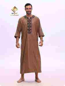 Robe arabe haut de gamme pour homme, collection 2025, en tissu doux et anti-boulochage, pour des journées lumineuses - Product Image 1