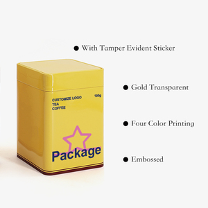 Boîtes en métal carrées hermétiques personnalisées de luxe pour le stockage du thé, du <span class=keywords><strong>café</strong></span> <span class=keywords><strong>moulu</strong></span> et des grains de <span class=keywords><strong>café</strong></span>, petites boîtes de conserve - Product Image 5