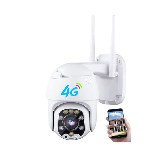 Outdoor PTZ 1080p Night Vision IP Camera Sim Card Ai Human Detection 3G/4G Camhi App Two-Way Audio Indoor Outdoor CCTV Camera