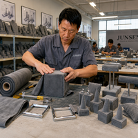 JUNSEN Ensemble de présentoirs à bijoux en velours suédé gris, texture délavée, cadre en métal chromé, 8 accessoires modulaires, fabriqué en Chine, moule d'échantillon