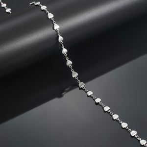 Collier ras du cou fin en acier inoxydable de 6 mm de large avec chaîne à maillons en forme de cœur pour femme, couleur or/argent, accessoires de bijoux en métal - Product Image 5