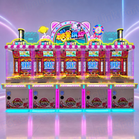 Machine à poussoir de pièces à prix d'usine pour centres de divertissement familial, construite comme une machine d'arcade avec solution de jeu pour 5 joueurs connectables