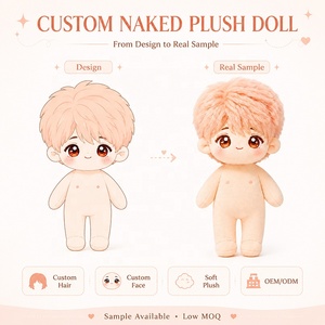 Poupée en peluche personnalisée, douce, sans vêtements, à habiller, poupée en peluche idole personnalisée avec design sur mesure, OEM ODM, cadeau pour fans - Product Image 3