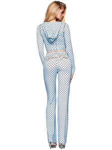 C0067 Setelan Kasual 2 Potong Wanita Desainer Pakaian Bermotif Hoodie Lengan Panjang Celana Melebar - Product Image 6