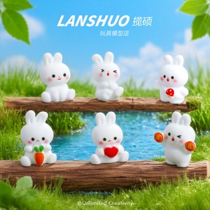 พวงกุญแจเรซิ่นรูปกระต่าย Lanshuo งานแฮนด์เมด ดีไซน์สร้างสรรค์ ของสะสมตกแต่ง - Product Image 3