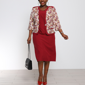 Tenue de cérémonie grande taille pour femmes africaines, ensemble veste en brocart, vêtements de dimanche turcs - Product Image 3
