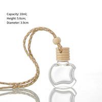 Prix usine suspendu diffuseur bouteille 5ml 8ml 10ml verre parfum voiture désodorisant avec couvercle en bois pour huiles essentielles