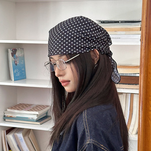 Foulard a pois, nuovo stile, fasce per <span class=keywords><strong>capelli</strong></span>, foulard quadrato, <span class=keywords><strong>bandana</strong></span> da donna per avvolgere i <span class=keywords><strong>capelli</strong></span> - Product Image 1