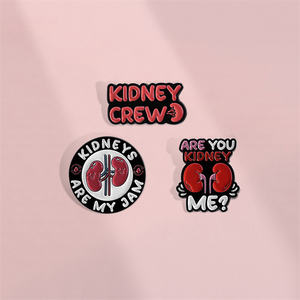 Groothandel Nieuwe Rode Orgel Serie Pinnen Gepersonaliseerde Niervorm Decoratie Geschenken Voor Artsen - Product Image 3