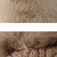 FF6322 Gorro de Invierno Unisex con Forro Polar Cálido, Gorro de Punto con Orejeras, Gorro de Esquí Cálido, Gorro Ushanka