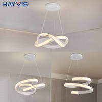 Lustre d'intérieur à prix d'usine, vente en gros, éclairage à commande infrarouge 138W, lampe suspendue LED en aluminium à motif pierre pour salon