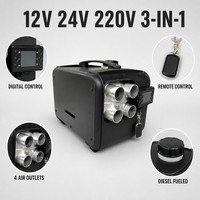 Calentador de Aire Portátil Diésel 3 en 1 de 12V 24V 220V, Calentador de Estacionamiento de 2kW para Camión, Coche, Autocaravana, RV, Barco - Venta al por Mayor Directa de Fábrica