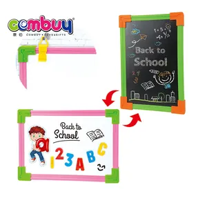 Educational kids play black white board drawing writing magnetic tablet