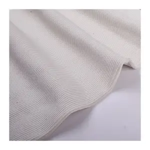 中国工厂供应商实心定制棉氨纶罗纹2x2针织面料待售