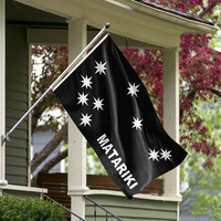 Drapeaux Matariki avec logo, impression personnalisée, double face, drapeaux personnalisés 3x5, drapeaux extérieurs double face de haute qualité, bannière