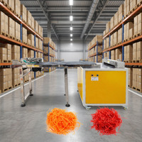 Déchiqueteuse de papier crépon économique générant des bandes de papier élastiques pour la protection des boîtes cosmétiques internes