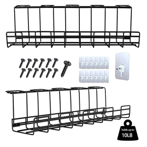 Cable Organize Folding Home Office Computer Metal Power Strip Holders Cord Organize Wire Racks Under Desk Cable Management Tray