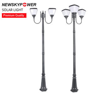 Lampadaire <span class=keywords><strong>solaire</strong></span> de haute qualité en gros, configuration double ou triple tête, luminosité nocturne constante pour parcs et espaces commerciaux - Product Image 5