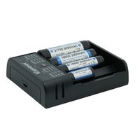 Keeppower Chargeur de batterie Li-ion universel à charge rapide haute vitesse K4 pour 18650 21700 26650 16650 26700 14500 avec indicateur LCD