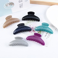 Pince à cheveux requin haut de gamme en poudre d'or, vente en gros d'usine, avec logo personnalisé, pour chignons et coiffures arrière, accessoire capillaire pour femme