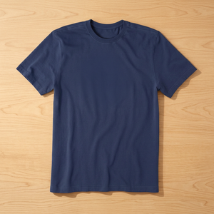 Camiseta de algodón grueso personalizada para hombre, lisa, teñida, de manga corta, talla grande, cuello redondo, informal, estilo urbano, para imprimir - Product Image 2