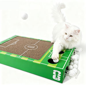FIFA officiel sous licence jouets pour animaux de compagnie interactif chat jouet plume Teaser baguette cataire balle sisal grattoir carton pour la Coupe du Monde de la FIFA - Product Image 2