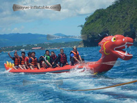 Bateau banane gonflable à thème Dragon en PVC, location commerciale