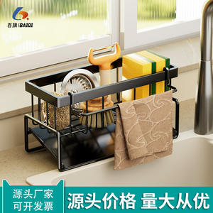 ชั้นวางจานติดผนังครัว สแตนเลสทรงสี่เหลี่ยม สำหรับแขวนอ่างล้างจาน ใช้จัดเก็บในครัว - Product Image 4