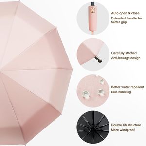 Custom Logo Wholesale Classic Foldable Fully-Automatic <b>Windproof</b> Advertising <b>Umbrella</b> 105cm Open Diameter Customized Color - Product Image 4