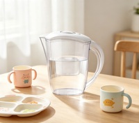 Carafe filtrante à eau intelligente avec indicateur LCD de durée de vie du filtre, rappel de compte à rebours, résine échangeuse d'ions multi-étapes, charbon actif IER