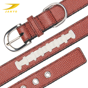 나일론 개 목걸이 고품질 PU 및 부드러운 나일론 애완 동물 강아지 축구 패턴 칼라 사용자 정의 로고 칼라 개 - Product Image 4