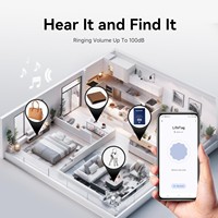 Localizador de Objetos para AirTags Android, Plástico, Alcance de 150m, 12 Meses de Duración de Batería, 85dB, para Llaves, Equipaje, Mochila