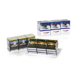 Lot de 3 mini-mouchoirs en microfibre tissée imprimée InterSport, serviette Glacier, sans azo, fabriquée en Italie pour les sports de plein air - Product Image 1