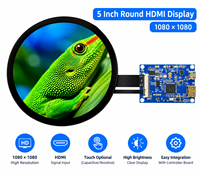 Modul Layar LCD TFT Bulat 5.0 Inci 1080*1080 Pabrik, IPS MIPI DSI 49PIN, Layar TFT untuk HMI Industri dan Instrumen Cerdas