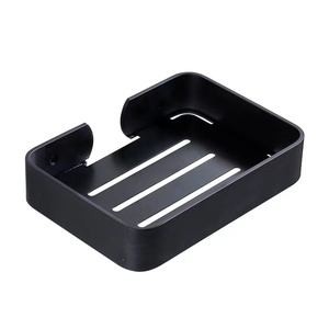 Jabonera de Metal Bronce Mate para Montar en la Pared, Rectangular, con Drenaje Automático, Estante de Baño, Diseño Minimalista - Product Image 4