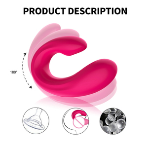 Đồ chơi tình dục rung âm đạo hình chữ U kép đeo được bằng silicon không dây điều khiển từ xa dành cho nữ giới trưởng thành - Product Image 5