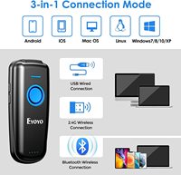 Lecteur de codes-barres portable mini Bluetooth Eyoyo EY-023 2D, lecteur de codes-barres 1D 2D QR pour la logistique, l'entrepôt, la gestion des stocks