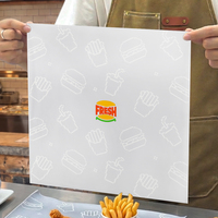 Papier sulfurisé biodégradable personnalisé en gros pour hamburgers et sandwichs avec votre propre logo