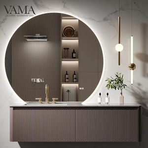 VAMA Amande Café Design Moderne Hôtel <span class=keywords><strong>Appartement</strong></span> Armoire Murale Salle De Bains Vanité - Product Image 1