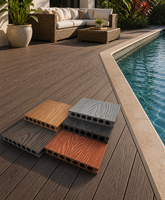 Planches de terrasse en composite WPC 3D embossées, imperméables et antidérapantes, directement de l'usine, pour jardin, patio, villa, terrasse