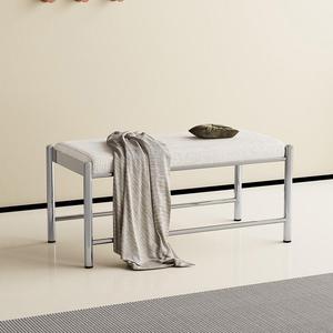 Minimalist Black Shoe Changing <b>Stool</b> With Soft Cushion For Entryway Bedroom Living Room <b>Storage</b> Bench - Product Image 2