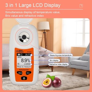 LCD Dijital Refraktometre Brix Ölçer Meyve Suyu İçecek ATC Şeker İçeriği Ölçüm Cihazı Sakarometre - Product Image 2