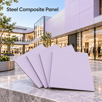 Panneau composite en acier ivoire 4 mm 1220x2440 mm pour façades de bâtiments commerciaux