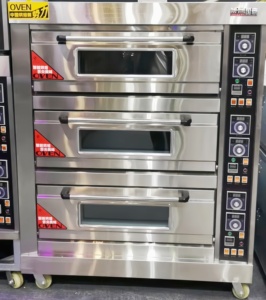 Horno Công Nghiệp Quảng Châu Thương Mại Bánh Pizza Bánh Mì Làm 3 Boong 6 Khay Gas Điện Bánh Nướng Lò Để Bán Nướng - Product Image 4
