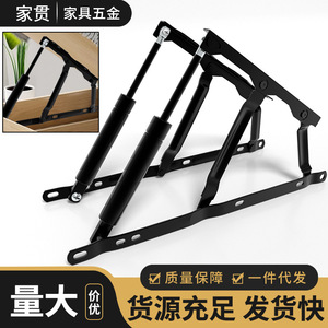 Tatami <b>Bed</b> Frame With <b>Gas</b> Spring Hydraulic <b>Lift</b> Storage Box Minimalist Design Indoor Furniture Frame Adjustable Support Rod - Product Image 3