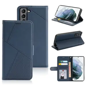 Funda abatible con ranura para tarjeta, Funda de cuero PU magnética para Samsung Galaxy S9 Plus S10 Lite S20FE S21 S22 S23 S24 Ultra